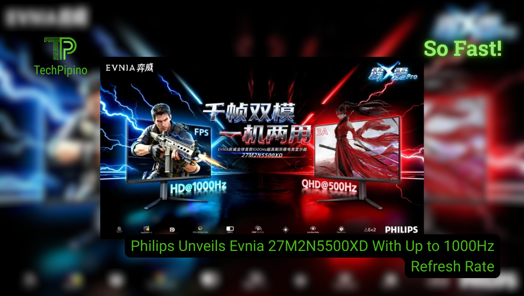Philips Unveils Evnia 27M2N5500XD With Up to 1000Hz Refresh Rate