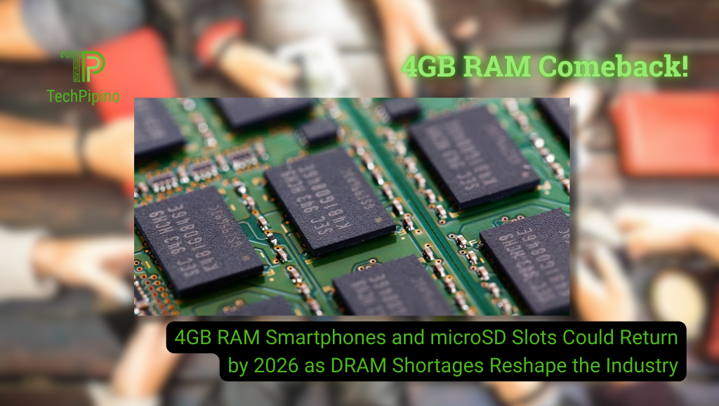 4GB RAM Smartphones and microSD Slots Could Return by 2026 as DRAM Shortages Reshape the Industry
