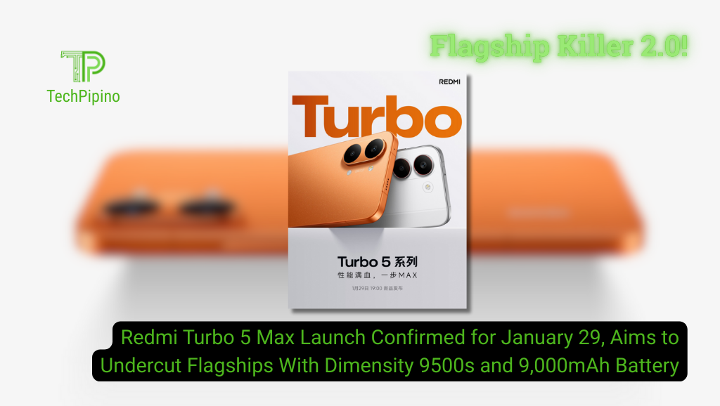 Redmi Turbo 5 Max Launch Confirmed for January 29, Aims to Undercut Flagships With Dimensity 9500s and 9,000mAh Battery