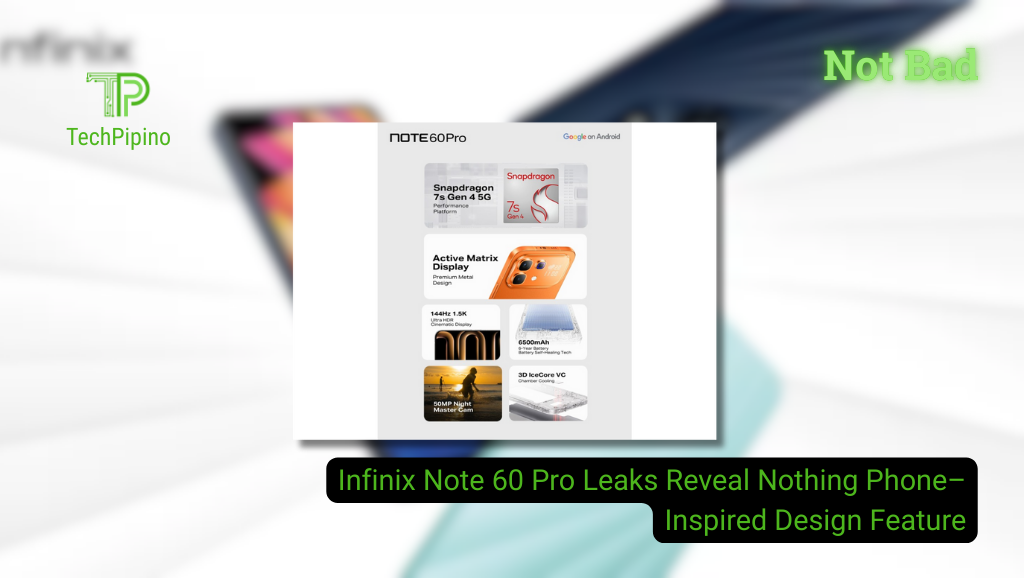 Infinix Note 60 Pro Leaks Reveal Nothing Phone–Inspired Design Feature