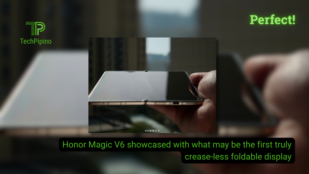 Honor Magic V6 showcased with what may be the first truly crease-less foldable display