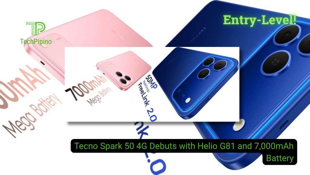 Tecno Spark 50 4G Debuts with Helio G81 and 7,000mAh Battery