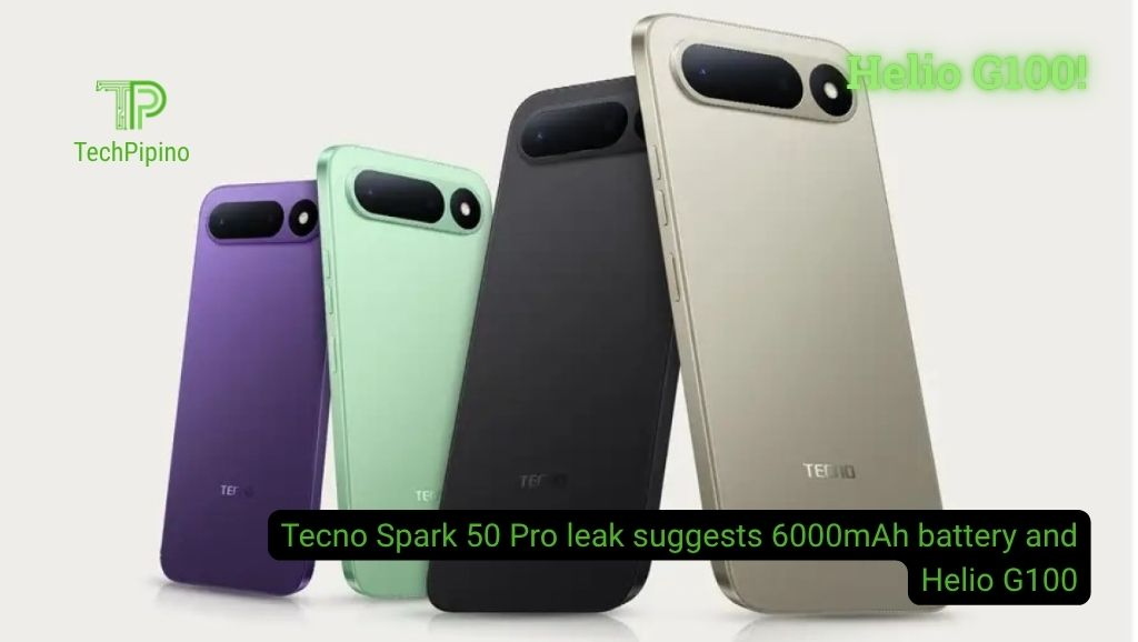 Tecno Spark 50 Pro leak suggests 6000mAh battery and Helio G100